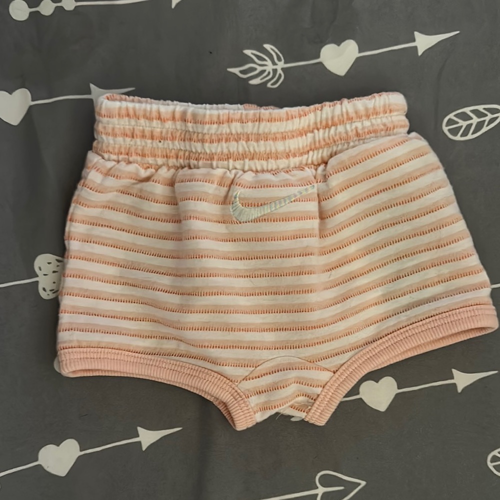 Nike Baby Striped Shorts - Pink & White